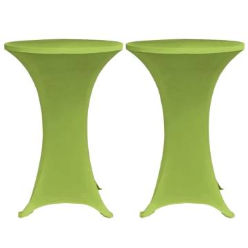 Stretch Table Cover Set - 4 pcs, 80 cm Green | Hipo Market