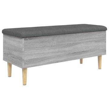 Storage Bench Grey Sonoma - Stylish & Functional | HipoMarket