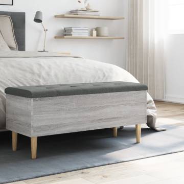 Storage Bench Grey Sonoma - Stylish & Functional | HipoMarket