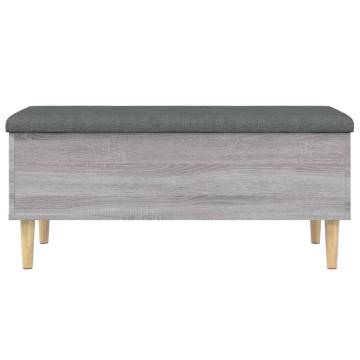 Storage Bench Grey Sonoma - Stylish & Functional | HipoMarket