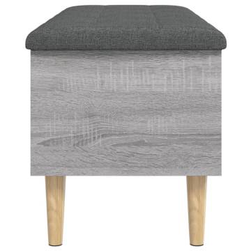 Storage Bench Grey Sonoma - Stylish & Functional | HipoMarket