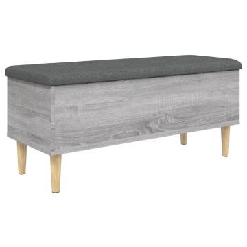 Storage Bench Grey Sonoma - Stylish & Functional | HipoMarket