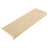 Self-Adhesive Sisal-Look Stair Mats - 15 pcs Light Beige