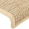 Self-Adhesive Sisal-Look Stair Mats - 15 pcs Light Beige