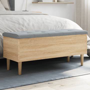 Storage Bench Sonoma Oak - Stylish & Functional 102x42x46 cm