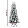 Flocked Snow Artificial Christmas Tree with 300 LEDs - 240 cm