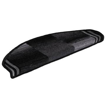 Self-Adhesive Stair Mats | 10 Pcs Black & Grey 65x21 cm