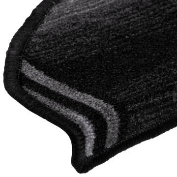 Self-Adhesive Stair Mats | 10 Pcs Black & Grey 65x21 cm