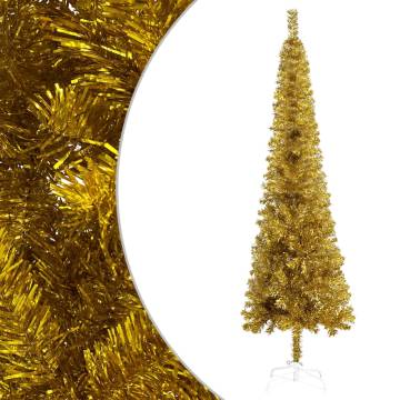 Slim Gold Christmas Tree 180 cm | Elegant Holiday Decor