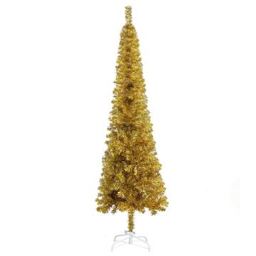 Slim Gold Christmas Tree 180 cm | Elegant Holiday Decor