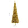 Slim Gold Christmas Tree 180 cm | Elegant Holiday Decor