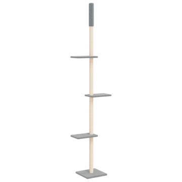 Floor to Ceiling Cat Tree - Light Grey 267.5-297.5 cm | HipoMarket