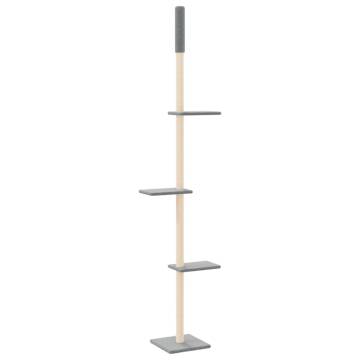 Floor to Ceiling Cat Tree - Light Grey 267.5-297.5 cm | HipoMarket