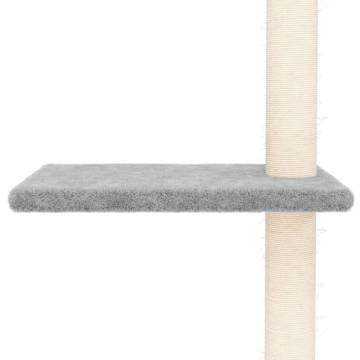 Floor to Ceiling Cat Tree - Light Grey 267.5-297.5 cm | HipoMarket