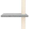 Floor to Ceiling Cat Tree - Light Grey 267.5-297.5 cm | HipoMarket