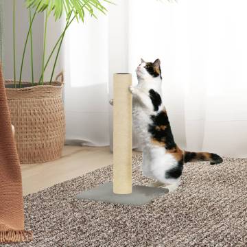 Light Grey Cat Scratching Post - 22x22x45 cm | HipoMarket