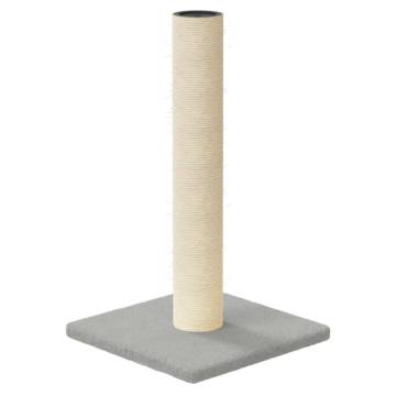 Light Grey Cat Scratching Post - 22x22x45 cm | HipoMarket