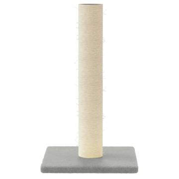 Light Grey Cat Scratching Post - 22x22x45 cm | HipoMarket