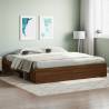 Modern Brown Oak Bed Frame 200x200 cm - Stylish & Durable