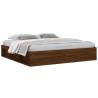 Modern Brown Oak Bed Frame 200x200 cm - Stylish & Durable