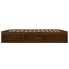 Modern Brown Oak Bed Frame 200x200 cm - Stylish & Durable