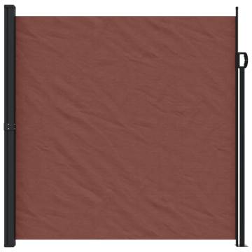 Patio Retractable Side Awning 140x500 cm Brown - Hipomarket