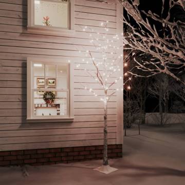 LED White Birch Tree with 128 Warm White LEDs - 220 cm