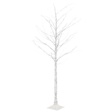 LED White Birch Tree with 128 Warm White LEDs - 220 cm