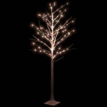 LED White Birch Tree with 128 Warm White LEDs - 220 cm