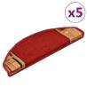 Self-Adhesive Stair Mats 5 pcs 65x21 cm - Red | HipoMarket