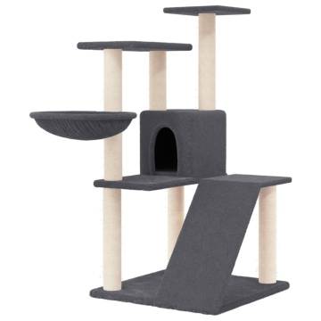 Cat Tree with Sisal Scratching Posts - Dark Grey 94 cm