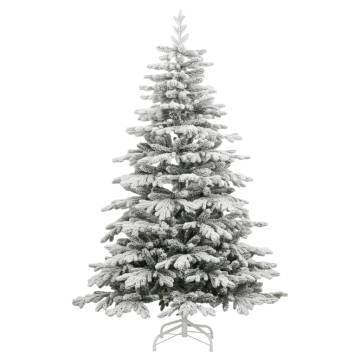 Artificial Hinged Christmas Tree with Flocked Snow - 240 cm