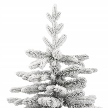 Artificial Hinged Christmas Tree with Flocked Snow - 240 cm