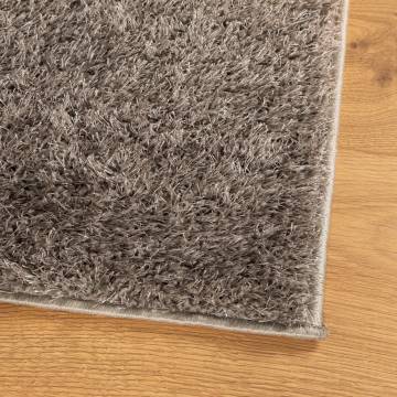 Rug ISTAN High Pile Shiny Look Grey 200x280 cm | HipoMarket UK