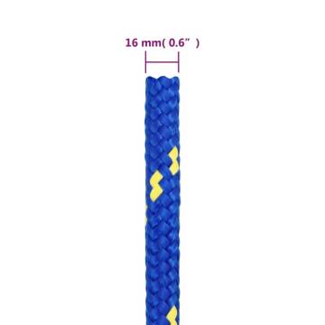 Boat Rope Blue 16mm 100m Polypropylene - Durable & Versatile