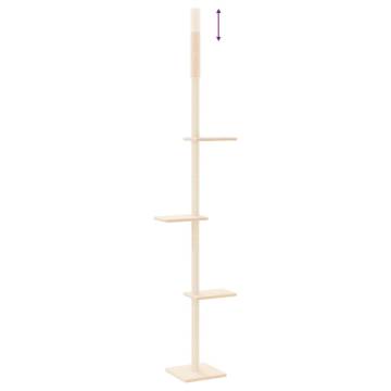 Floor to Ceiling Cat Tree Cream | 267.5-297.5 cm