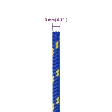 Boat Rope Blue 3mm 25m Polypropylene - Durable & Versatile