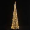 Warm White Acrylic LED Light Cone - 90 cm Decorative Pyramid