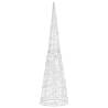 Warm White Acrylic LED Light Cone - 90 cm Decorative Pyramid