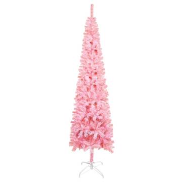 Slim Pink Christmas Tree 240 cm - Unique Holiday Centerpiece