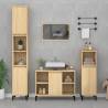 3 Piece Bathroom Furniture Set Sonoma Oak Engineered Wood Colour sonoma oak Number of 3 