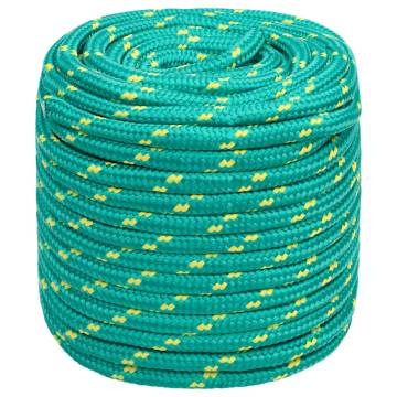 Durable Green Boat Rope - 16mm, 25m Polypropylene