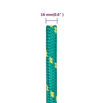 Durable Green Boat Rope - 16mm, 25m Polypropylene