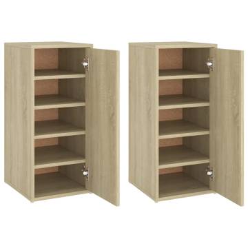 Shoe Cabinets 2 pcs Sonoma Oak - Stylish Storage Solution