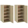 Shoe Cabinets 2 pcs Sonoma Oak - Stylish Storage Solution