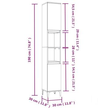 3 Piece Bathroom Furniture Set - Sonoma Oak | Hipomarket UK