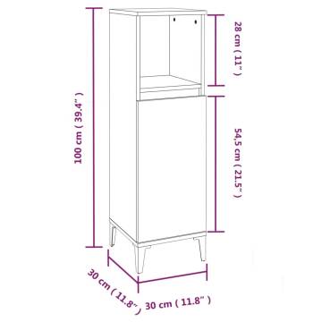 3 Piece Bathroom Furniture Set - Sonoma Oak | Hipomarket UK