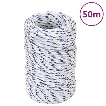 Boat Rope White 2mm 50m Polypropylene - Durable & Versatile