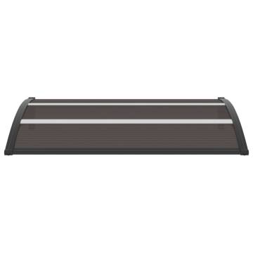 Door Canopy Black 150x75 cm - Durable & Stylish Protection