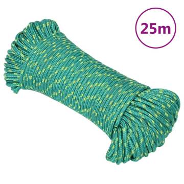 Boat Rope Green 4mm 25m Polypropylene - Durable & Versatile